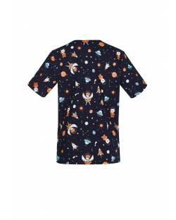 Space Party Scrub Top, Ladies